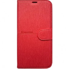 Capa Book Cover H Maston para Galaxy A8 2018 Plus - Vermelha